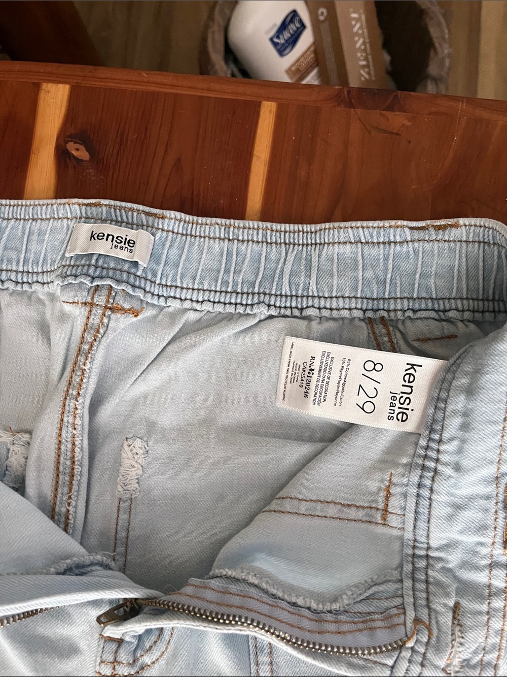 Kensie Light Blue Wide Leg Jeans - Picture 2 of 4